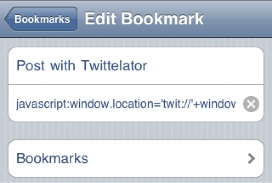 edit bookmark finish